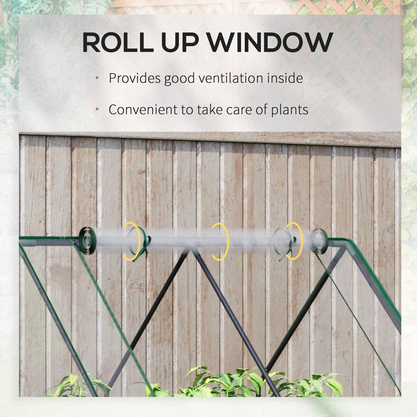 4' x 3' Galvanized Raised Garden Bed with Mini PVC Greenhouse Cover, Outdoor Metal Planter Box with 2 Roll-Up Windows Clear