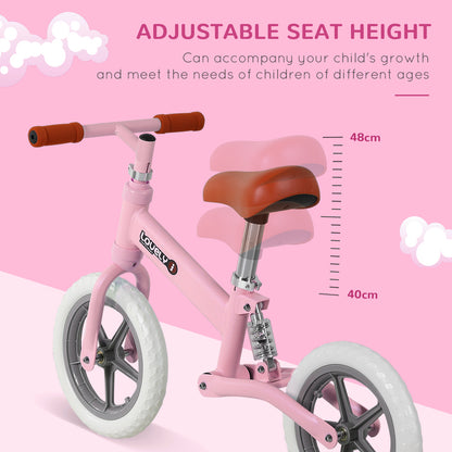 Toddler Balance Bike No Pedal Walk Training Pink