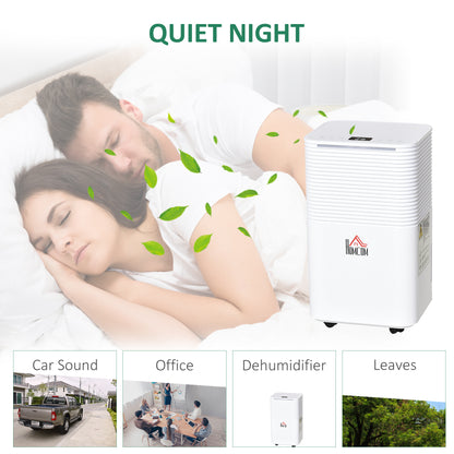 12L/Day 2000ML Portable Quiet Dehumidifier for Home Laundry Room Bedroom Basement, Electric Moisture Air De-Humidifier