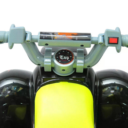 Childrens Electric Quad Bike W/ LED Light and Music-Black/Yellow