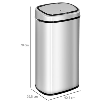 Smart Trash Can, Dustbin for Kitchen, 68 L-Silver