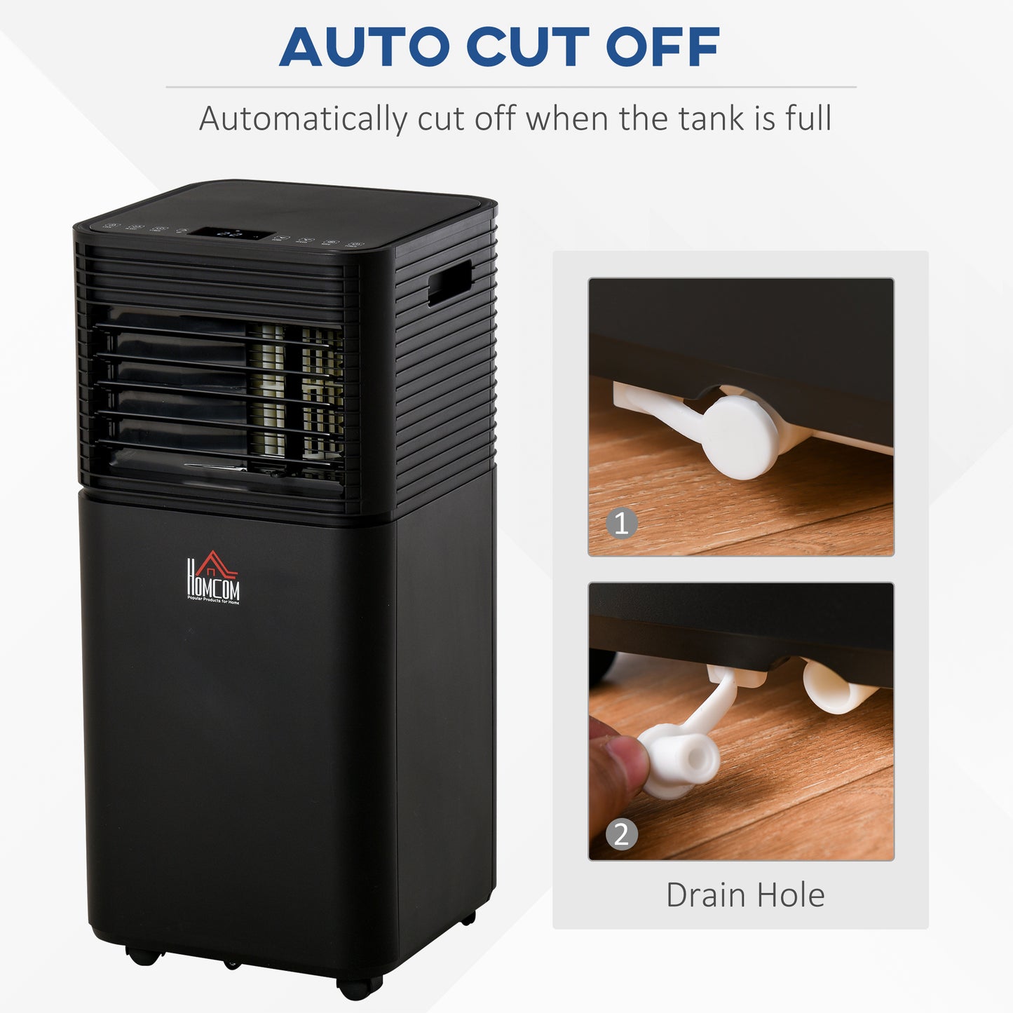 Small Room Air Conditioner, 560W Compact Portable Mobile Cooling Dehumidifying Ventilating w/ Fan Remote LED Display