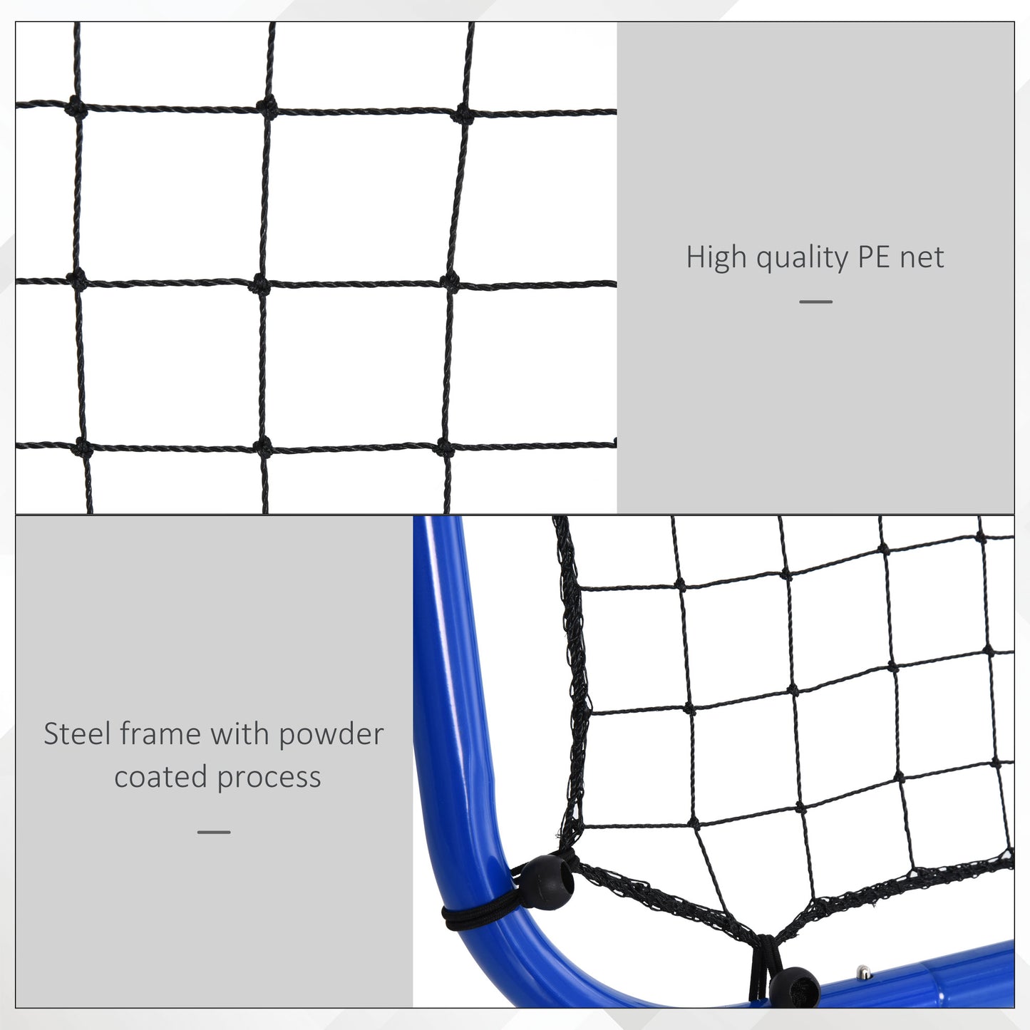 PE Mesh Double-Sided Outdoor Rebounder Net Blue