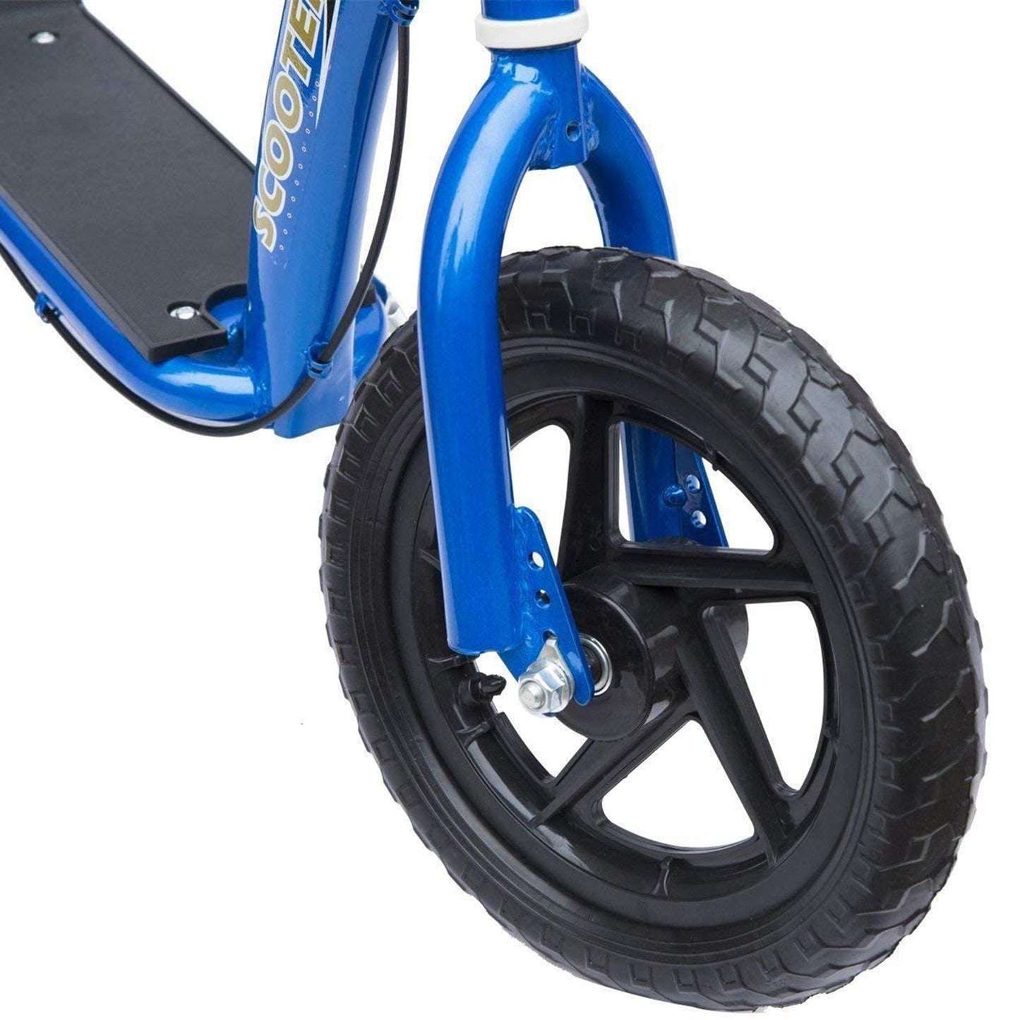 Bicycle Scooter, Kick Scooter for Kids, Big Wheel, Ride On 12" EVA Tyres, Blue