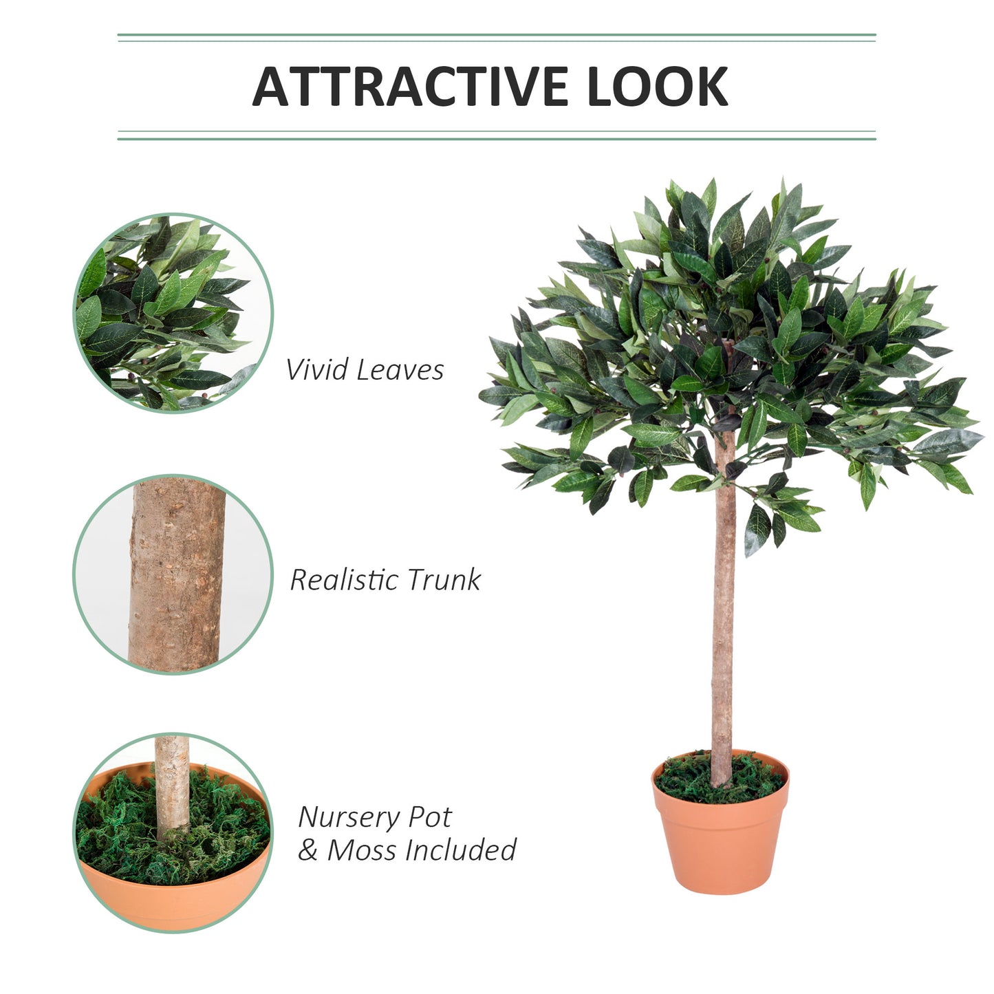 Artificial Olive Tree Plant, 90 cm