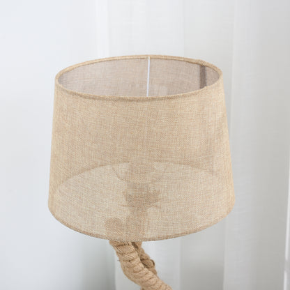 Bedside Reading Lamps, Hemp Rope Linen Shade Table Lamp Beige