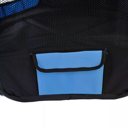 Fabric Pet Dog Playpen 8 panels Portable Octagon Shape Blue/Black Pet Playpen