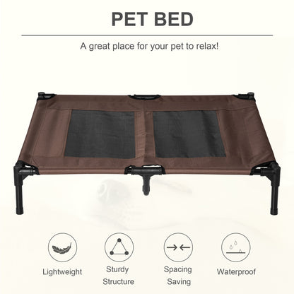 91.5Lx76.2Wx18H cm Elevated Pet Bed-Brown/Black Frame