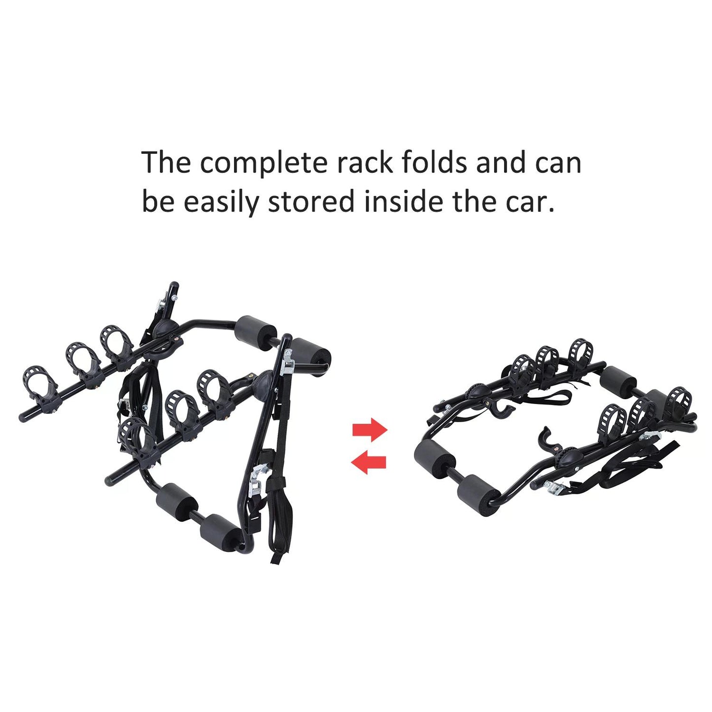 3 Bicycles Car Carrier Rack-Black