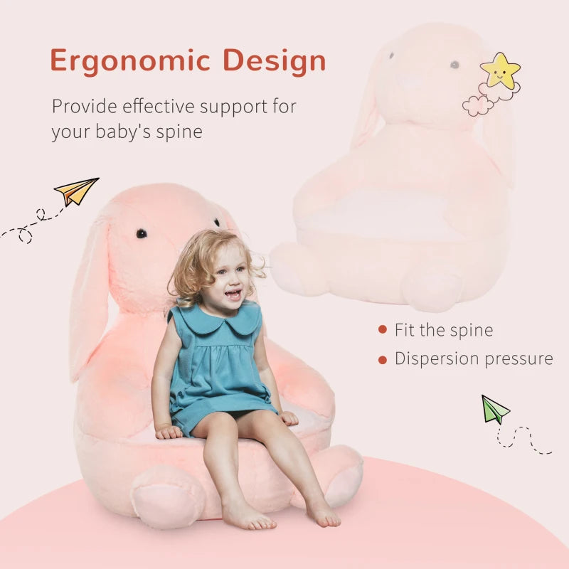 Toddlercouch, Plush Armchair Stuffed Cute Rabbit Toy Support Seat Learning Sitting Baby Nest Sleeping Cushion Bed