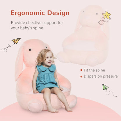 Toddlercouch, Plush Armchair Stuffed Cute Rabbit Toy Support Seat Learning Sitting Baby Nest Sleeping Cushion Bed