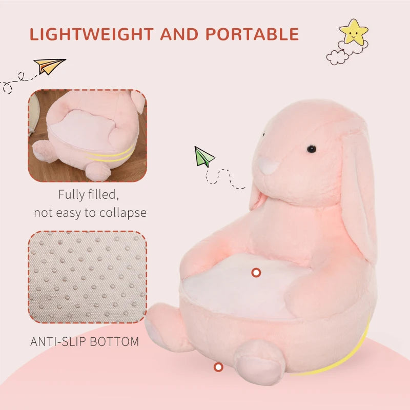 Toddlercouch, Plush Armchair Stuffed Cute Rabbit Toy Support Seat Learning Sitting Baby Nest Sleeping Cushion Bed